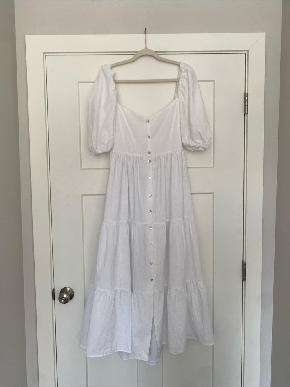 Showpo White Button-Front Maxi Dress